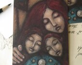 We'Moon Art Mama Luna (Healing Water)  4 x 6 Collectible Postcard Visionary Art Blessings Sacred Woman Mother Child Birth Star Moon