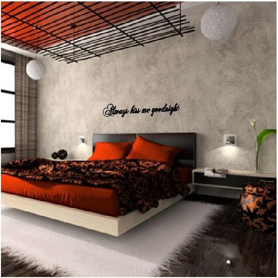Always kiss me goodnight...vinyl lettering