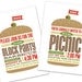 BBQ Invitation, Party Invitation, Picnic Invite // Set of 6 // BBQ BASH