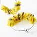 Mustard Yellow Gray Striped Earrings Modern Eco Friendly Jewelery by TrashN2Tees