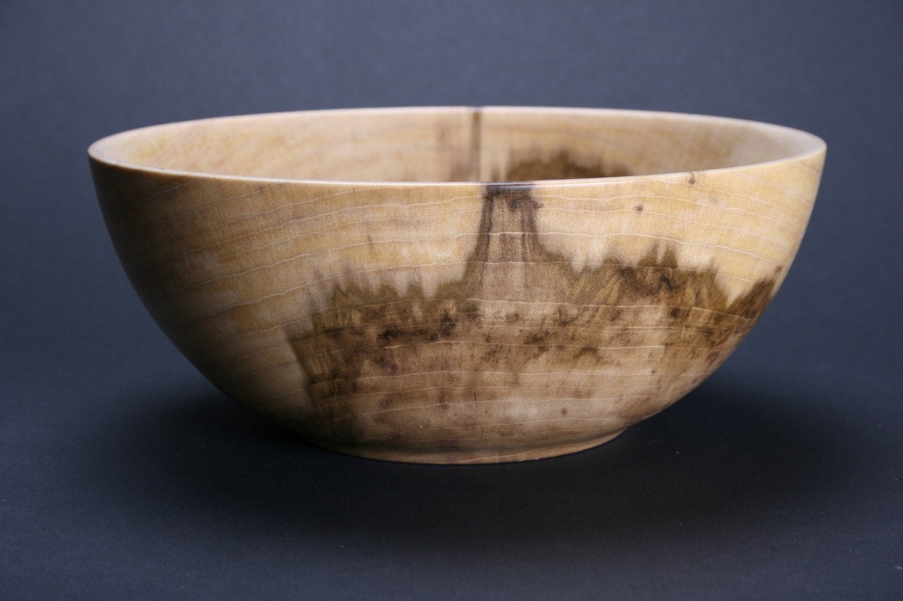 Handmade Mineral Stained Poplar Wood Bowl 602 by Stephen Sanders