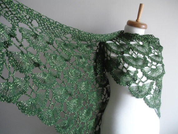 Green Shawl, Fall Fashion, Grandma Gift, New Season Green Triangle Shawl By Crochetlab, Mohair, Ready To Ship, Gift for Her