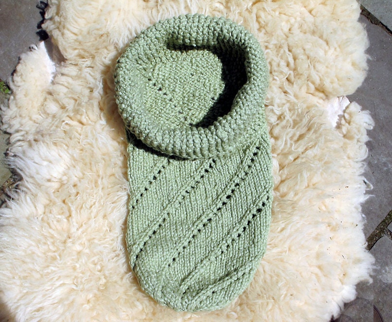 Organic Baby Cocoon in Celadon Green, The Baby Helix