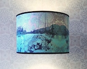 New Medium Size Lampshade - Pale Blue Suburban Dream.