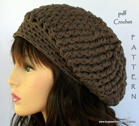 crochet hat pattern Fourth Avenue slouchy hat permission to sell finished product