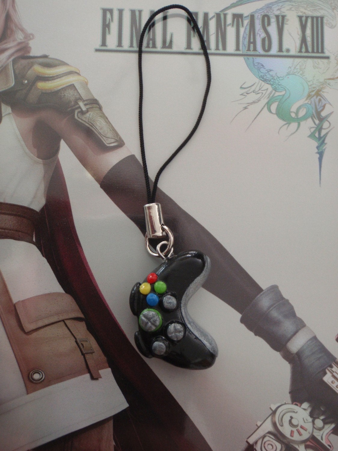 Black Xbox Controller Cell Phone Charm