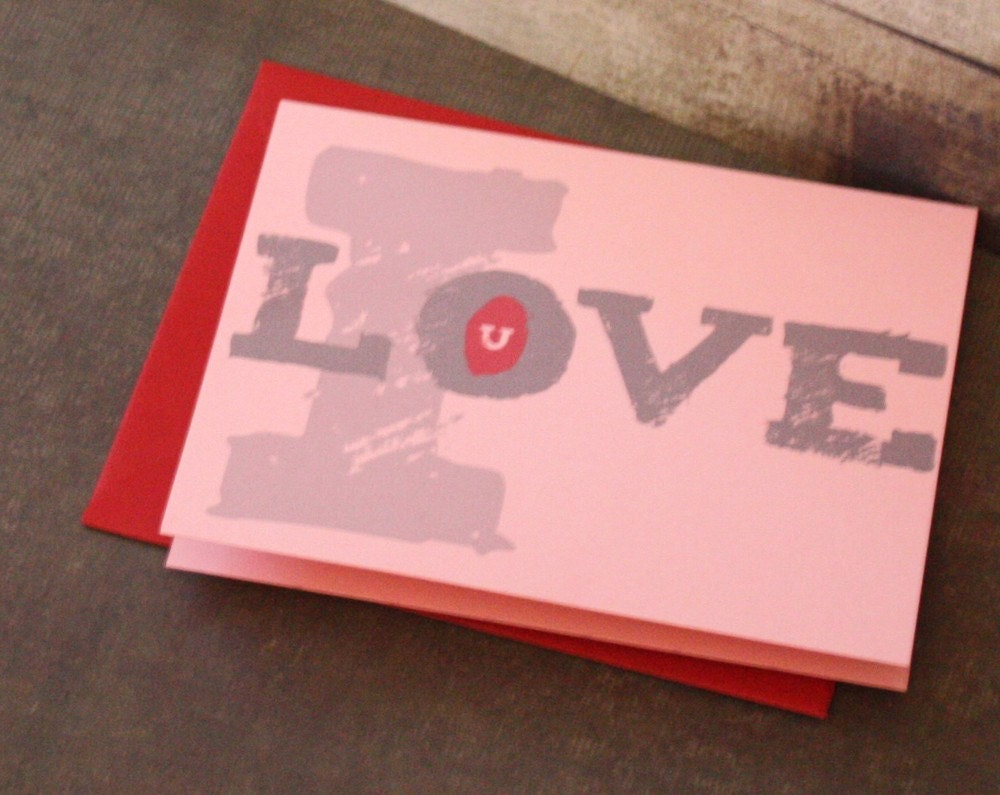 I Love U note cards