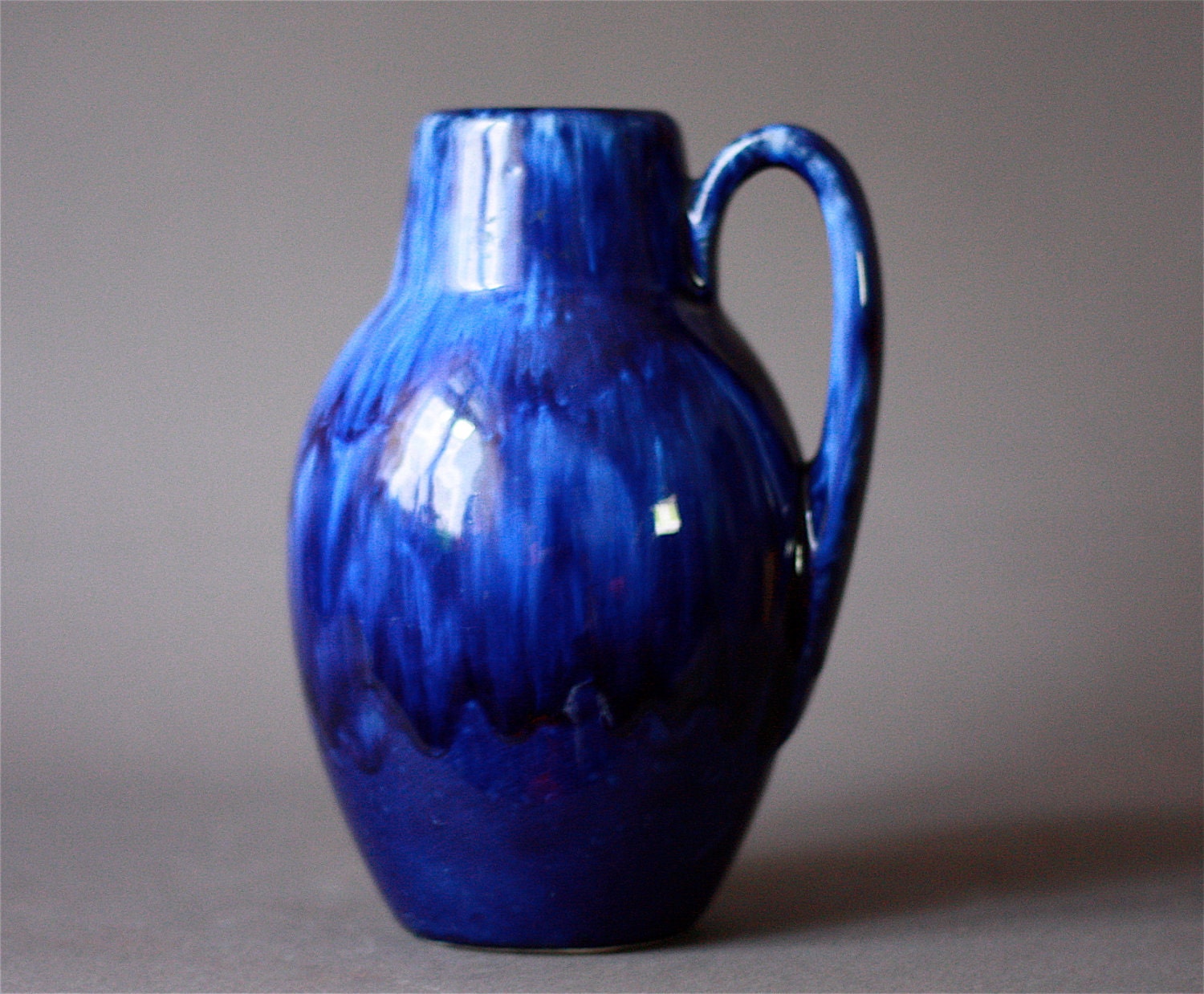 Vintage West German Pottery Vase Scheurich 414-16 Mid Century Modern