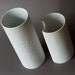 ON SALE Set of Two Matte Porcelain Vases with Woodgrain Relief by Hutschenreuther
