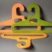 Vintage Set Of Three Space Age Plastic Hangers 1970s