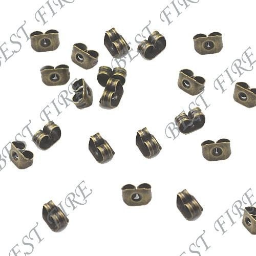 200pcs of Antique Bronze Brass Earring STUDS BACK STOPPERS 3x5mm