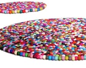 3ft YUMMI Round Felt Rug 90cm