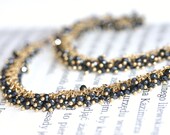Luxe black spinal necklace