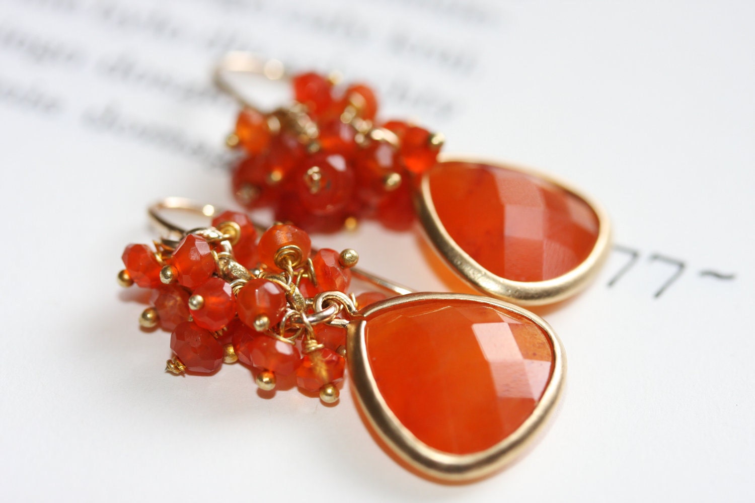 Carnelian handmade earrings