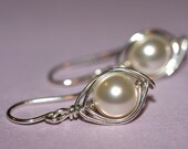 Sterling silver pearl earrings