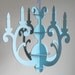 Reserved for pollyjean1975 - Painted Cardboard Chandelier, Pick Your Color, Laser Cut Silhouette by Seequin on Etsy