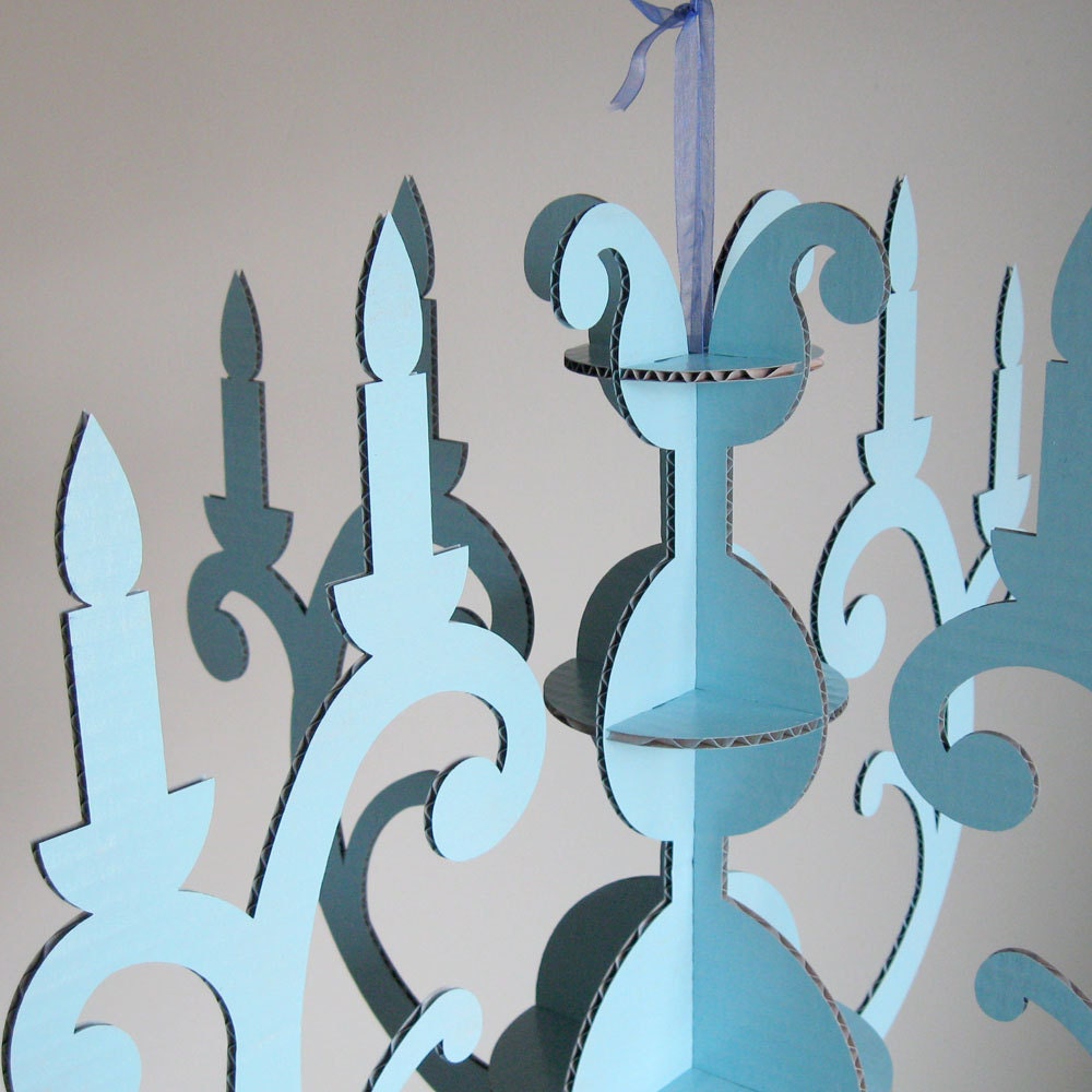 CUSTOM COLOR Chandelier Cardboard Decor