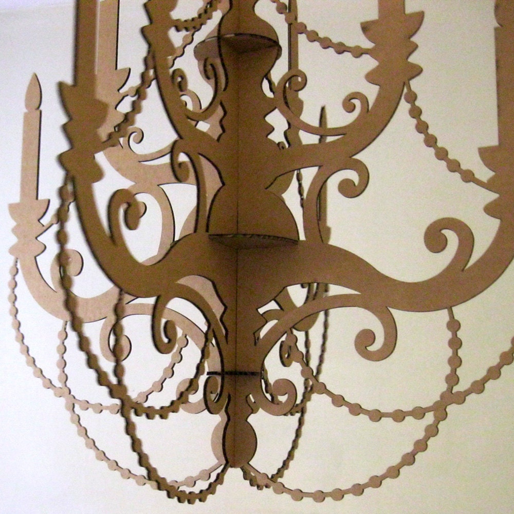Classic Cardboard Chandelier - Traditional Eco Decor