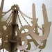 Large Cardboard Paper Chandelier - Laser Cut Party Decor