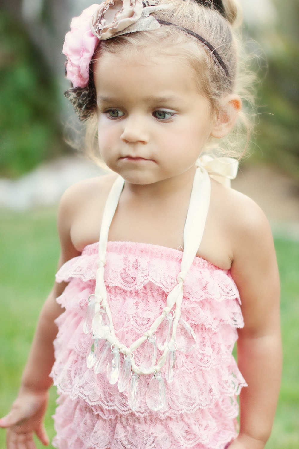 Petti romper and vintage headband set