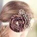 brown leopard- flower headband for baby, toddler, girl