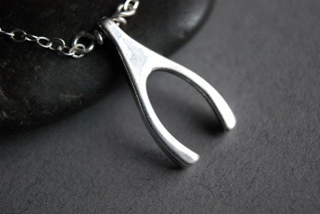 Silver Wishbone Necklace