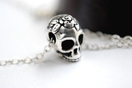 Sugar Skull Necklace Dia De Los Muertos Day of the Dead