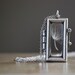 Dandelion Seed Necklace Rectangular Glass Locket