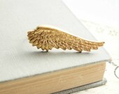 Unique Ring, Golden Fairy Wing, Nature Inspired, Adjustable Ring, Gold Brass