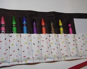 Cupcake Surprise 8-Count Crayon Keeper Roll Up Holder w/Pad