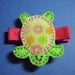 Turtle with Floral Shell Felt Hair Clip - Clippie - For Infant Toddler Girl