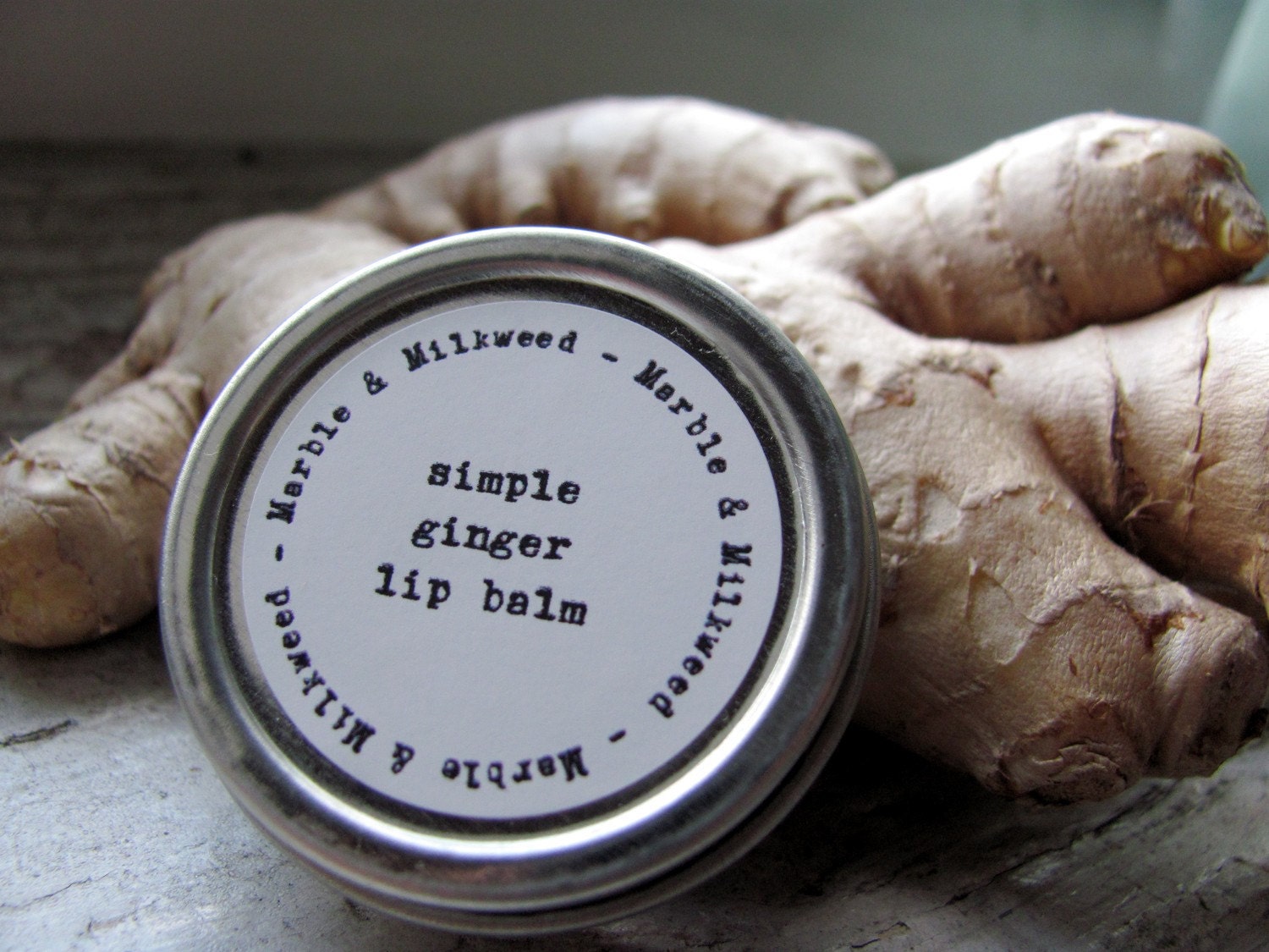 simple ginger lip balm