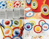 DIY -  Printable: Customized Sesame Street Party Set -  12 items