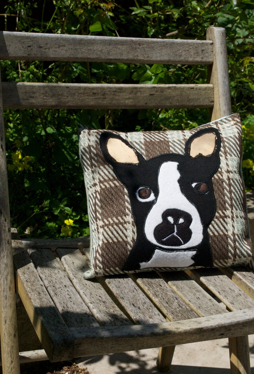 Pet Portrait Decorative Pillow - Boston Terrier