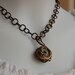 Ceramic and Dolphin, Aged Brass Pendant Necklace: Dolphin Tales