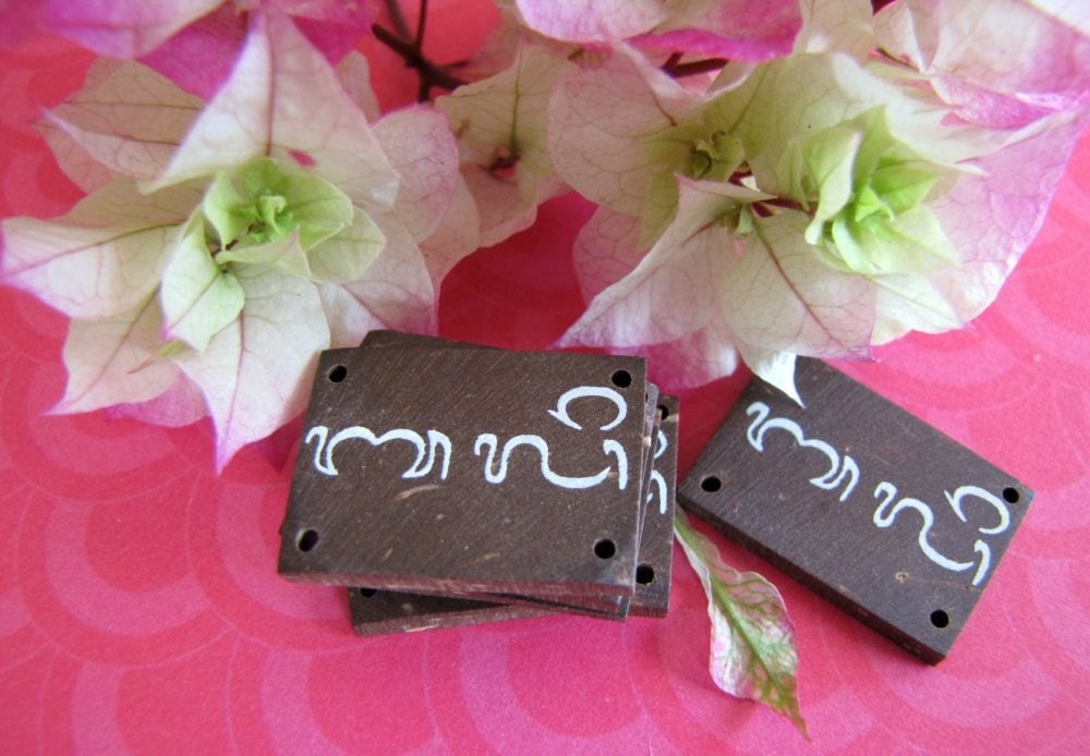 Bali Carakan Script Scrapbook Word Tile 6pcs