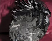 Cunene Victorian Black Drop Fascinator Hat