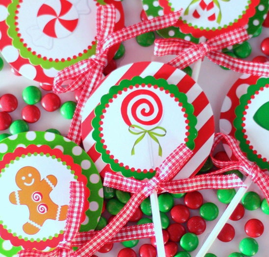 Candy Christmas & Gingerbread Printables - Huge Party Set by Amanda's Parties To Go - 60% OFF Il_570xn