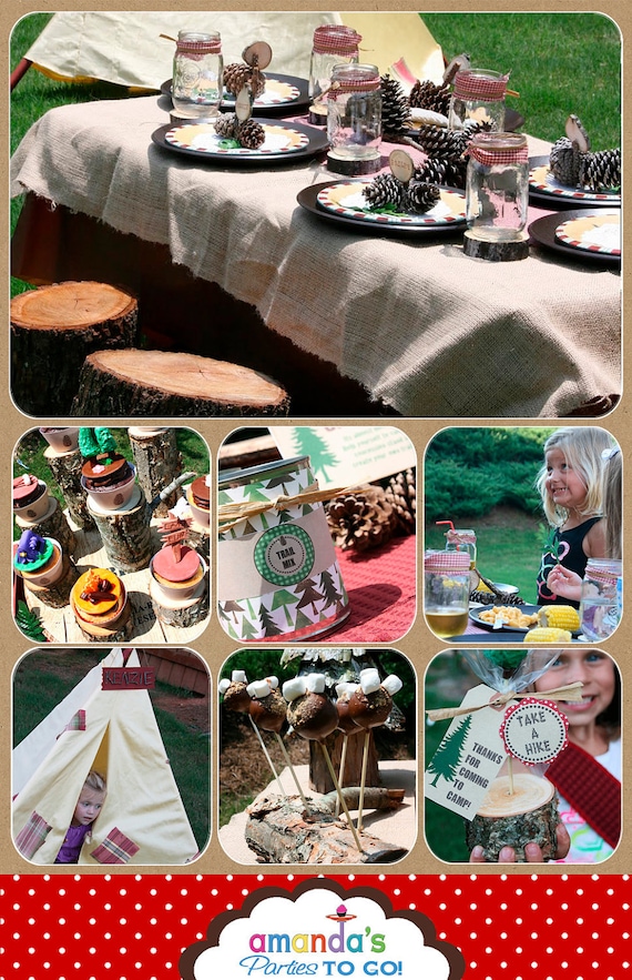 Camping Party Printables Set for your Happy Campers by Amanda's Parties TO GO