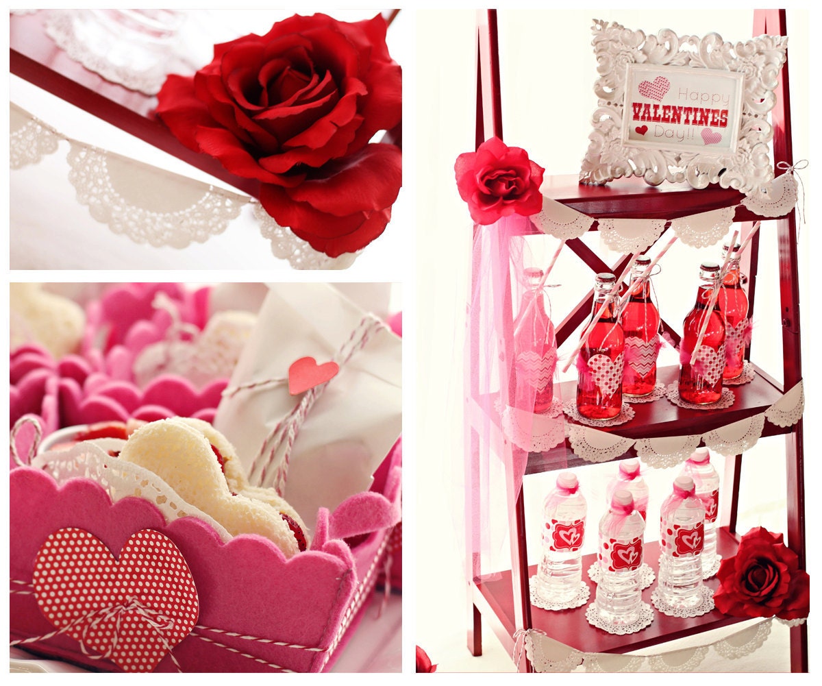Valentines Party Printables Set by Amanda's Parties TO GO - 60 Percent OFF