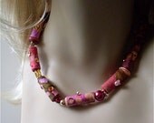 Tye Dyed Beaded Necklace Jewelry