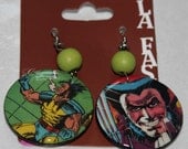 Marvel Xmen Wolverine Logan Super Heroes Comic Book Earrings