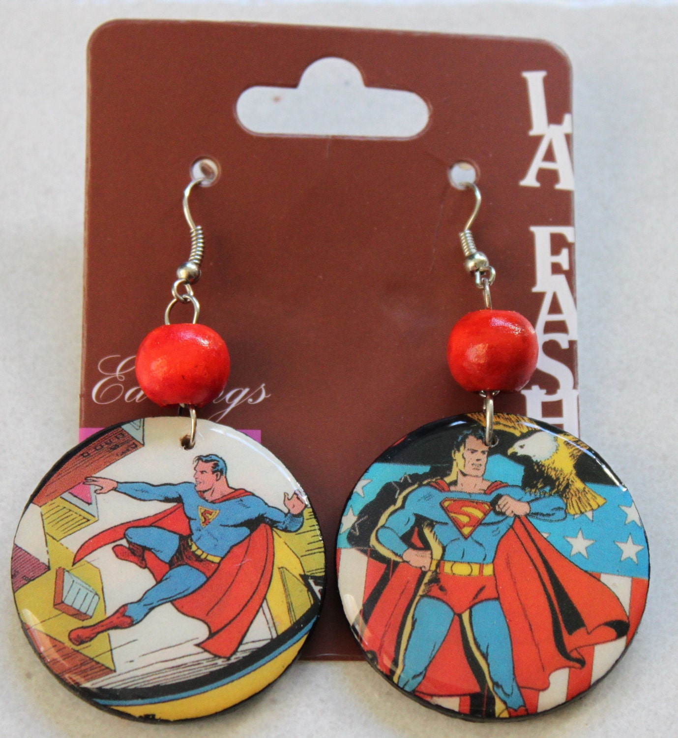 DC Superman Clark Kent Smallville Super Heroes Comic Book Earrings