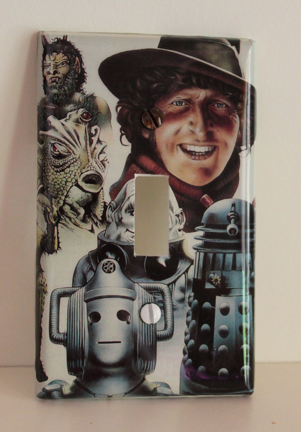 Doctor Who Tom Baker BBC Resin Switchplate Light Cover
