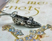 Handcrafted Sterling Silver Polka-Dot Holes Shoe Charm Pendant