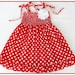 Red and white polka-dot dress for little girls-Size 2T-3T(Available in size 6 month to 6 years) toddlers for baby girls photo pro