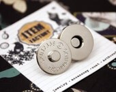 10Sets 18mm (3/4inch) Magnetic Purse Snaps - Magnetic Snaps Closures Nickel MAGNETS.