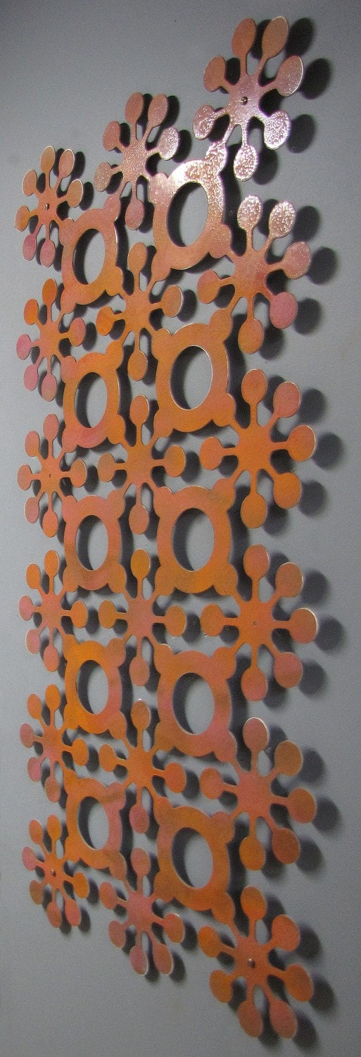 Mod Flowers No 1 Floating Wall Sculpture 23 X 46 available in 25 colors