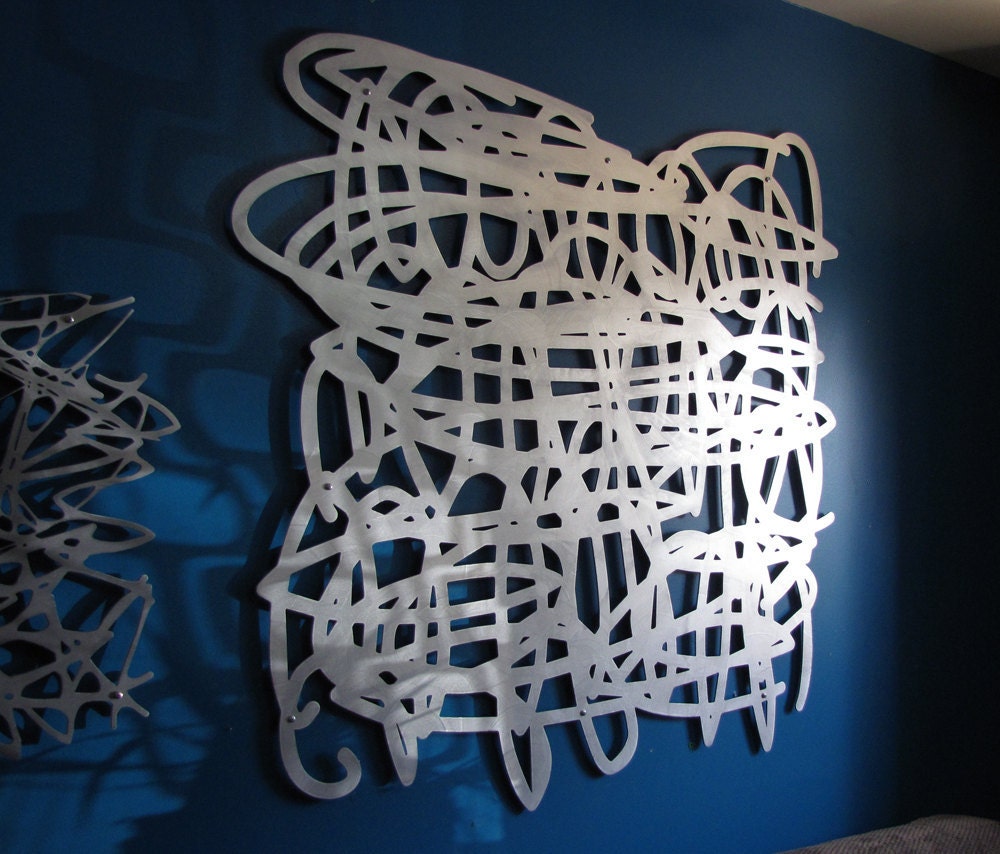 In Knots Brushed Aluminum 46" X 46"