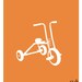 Nursery Art Orange Tricycles and Bicycle set of 3 each 11x14 sl6